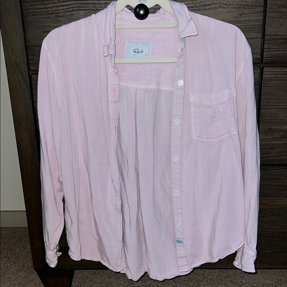 Rails Light Pink Casual Button Down Shirt